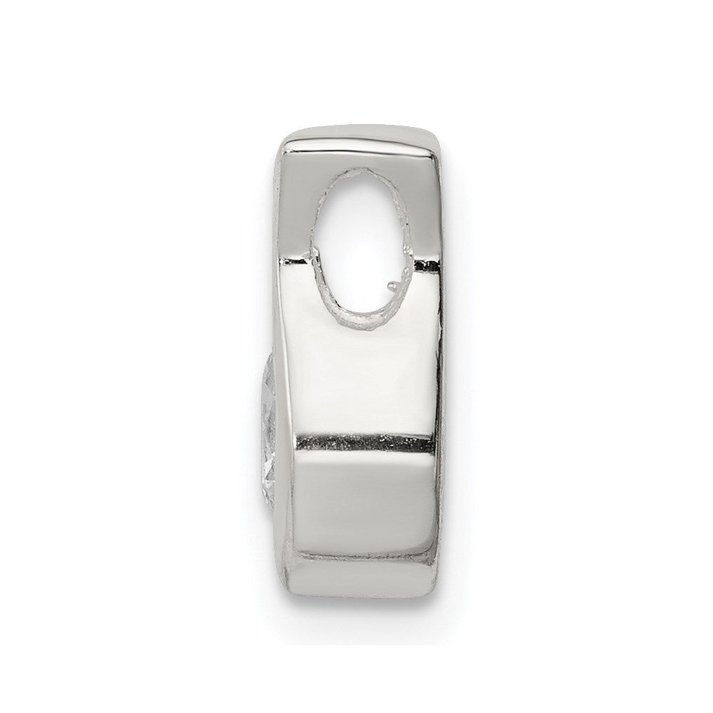 Sterling Silver CZ Chain Slide - Product Photo