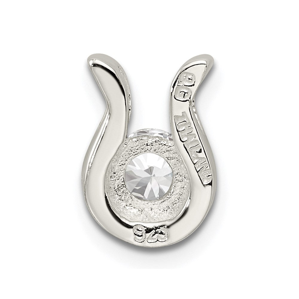 Sterling Silver CZ Chain Slide - Product Photo