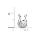 Sterling Silver CZ Chain Slide - Product Photo