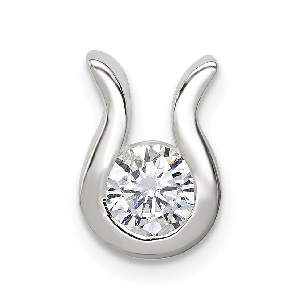 Sterling Silver CZ Chain Slide - Product Photo