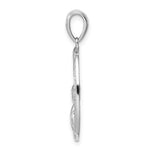 Sterling Silver Rhodium Plated Diamond Mother and Child Pendant - Product Photo