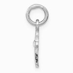 Sterling Silver RH-pltd Child's Apr Clear Preciosca Crystal Cross Pendant - Product Photo
