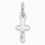 Sterling Silver RH-pltd Child's Apr Clear Preciosca Crystal Cross Pendant - Product Photo