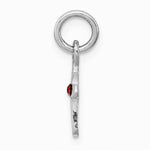 Sterling Silver RH-pltd Child's Jan Red Preciosca Crystal Cross Pendant - Product Photo
