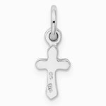 Sterling Silver RH-pltd Child's July Red Preciosca Crystal Cross Pendant - Product Photo