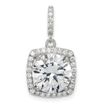 Sterling Silver Rhodium-plated Polished CZ Pendant - Product Photo