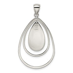Sterling Silver Polished & Textured Teardrop Pendant - Product Photo