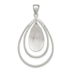 Sterling Silver Polished & Textured Teardrop Pendant - Product Photo
