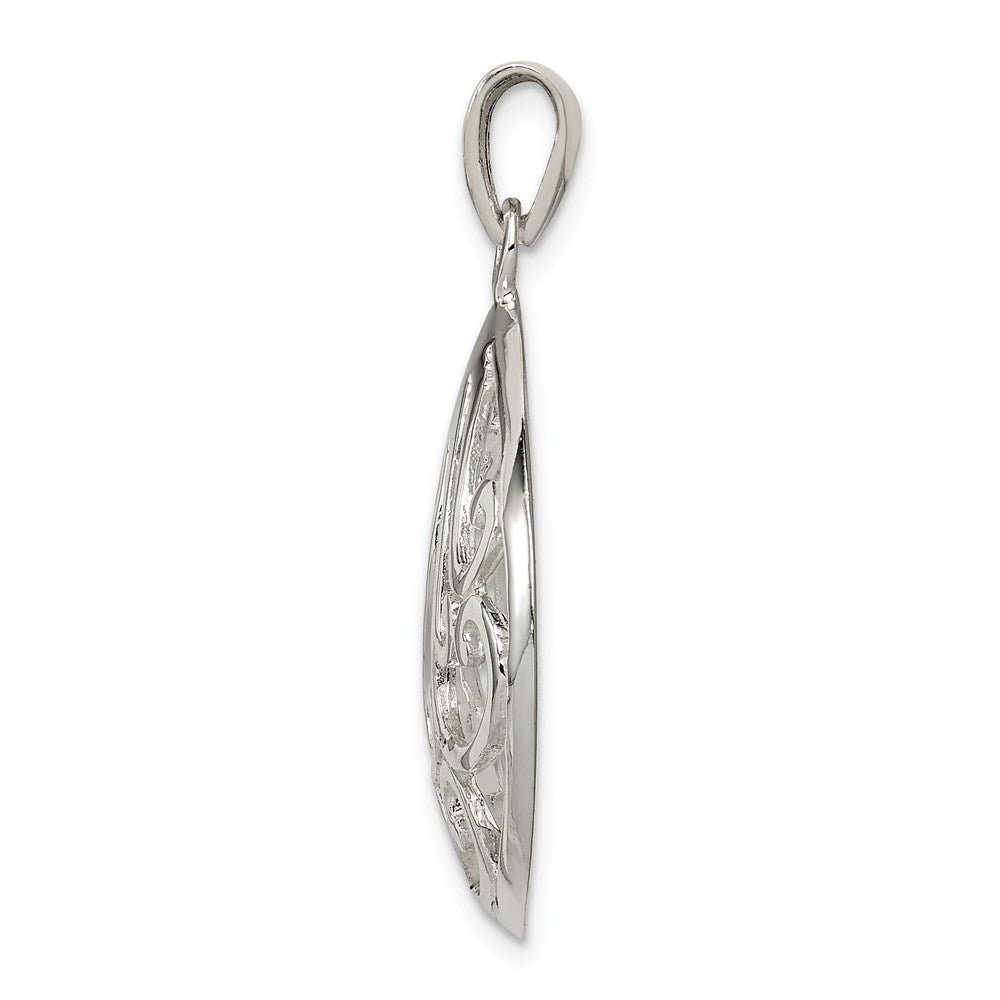 Sterling Silver Swirl Pendant - Product Photo