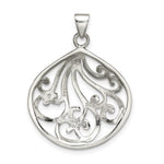 Sterling Silver Swirl Pendant - Product Photo