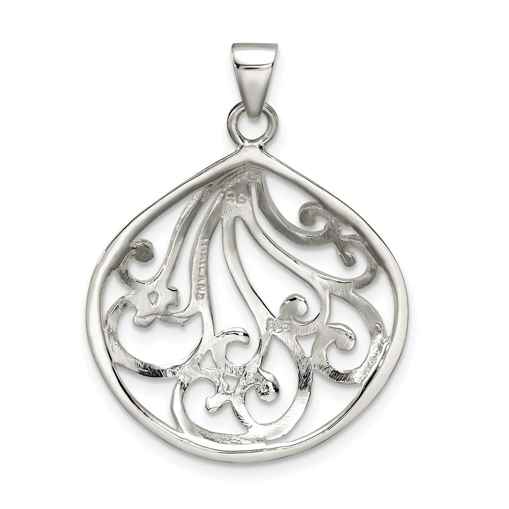 Sterling Silver Swirl Pendant - Product Photo