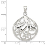 Sterling Silver Swirl Pendant - Product Photo