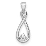Sterling Silver Rhodium-plated w/CZ Pendant - Product Photo