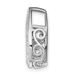 Sterling Silver Platinum-plated Vibrant CZ Pendant - Product Photo
