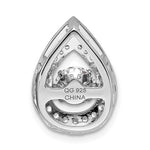 Sterling Silver Platinum-plated Vibrant CZ Pendant - Product Photo
