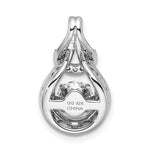 Sterling Silver Platinum-plated Vibrant CZ Knot Pendant - Product Photo
