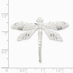 Sterling Silver Satin Finish Diamond Cut Dragon Fly Pin - Product Photo