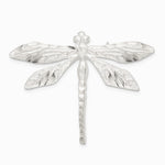 Sterling Silver Satin Finish Diamond Cut Dragon Fly Pin - Product Photo