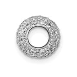 Sterling Silver Rhodium-plated CZ Bead Pendant - Product Photo