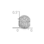 Sterling Silver Rhodium-plated CZ Bead Pendant - Product Photo