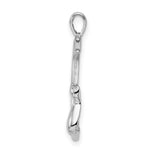 Sterling Silver Rhodium-plated Cat On Moon Pendant - Product Photo