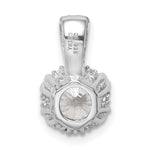 Sterling Silver Rhodium-plated CZ Pendant - Product Photo