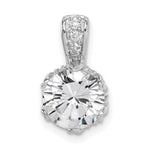 Sterling Silver Rhodium-plated CZ Pendant - Product Photo