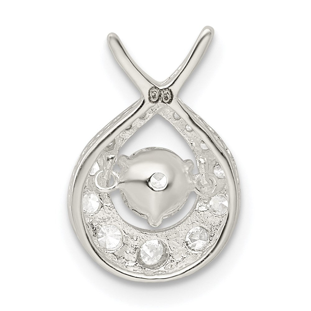 Sterling Silver Vibrant CZ Pendant - Product Photo