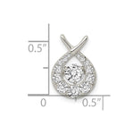Sterling Silver Vibrant CZ Pendant - Product Photo