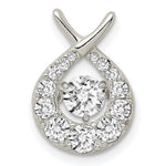 Sterling Silver Vibrant CZ Pendant - Product Photo