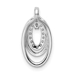 Sterling Silver Rhodium-plated CZ 3-Oval Chain Slide - Product Photo