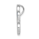 Sterling Silver Rhodium-plated Created Opal Inlay Paw Print Chain Slide - Product Photo