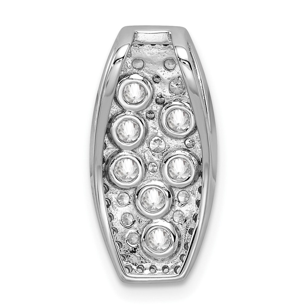 Sterling Silver Rhodium-plated CZ Slide - Product Photo