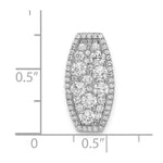 Sterling Silver Rhodium-plated CZ Slide - Product Photo