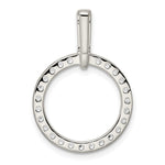 Sterling Silver Polished CZ Circle Pendant - Product Photo