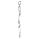 Sterling Silver Rhodium-plated Multi-color Nano Crystal Pendant - Product Photo