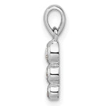 Sterling Silver RH Polished CZ  Pendant - Product Photo