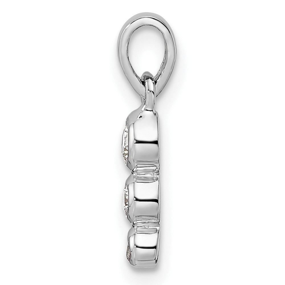 Sterling Silver RH Polished CZ  Pendant - Product Photo