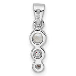 Sterling Silver RH Polished CZ  Pendant - Product Photo