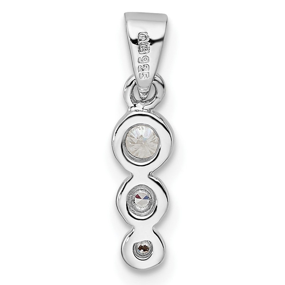 Sterling Silver RH Polished CZ  Pendant - Product Photo
