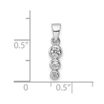 Sterling Silver RH Polished CZ  Pendant - Product Photo