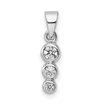 Sterling Silver RH Polished CZ  Pendant - Product Photo