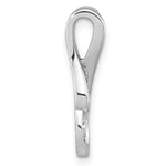 Sterling Silver Rh-plated Polished CZ Swirl Chain Slide - Product Photo