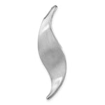 Sterling Silver RH-plated Brushed & Polished Curved Chain Slide - Product Photo