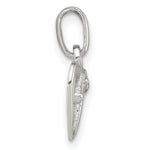 Sterling Silver Rhodium-plated Open Heart Horse Head Pendant - Product Photo