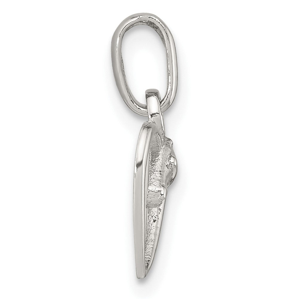 Sterling Silver Rhodium-plated Open Heart Horse Head Pendant - Product Photo