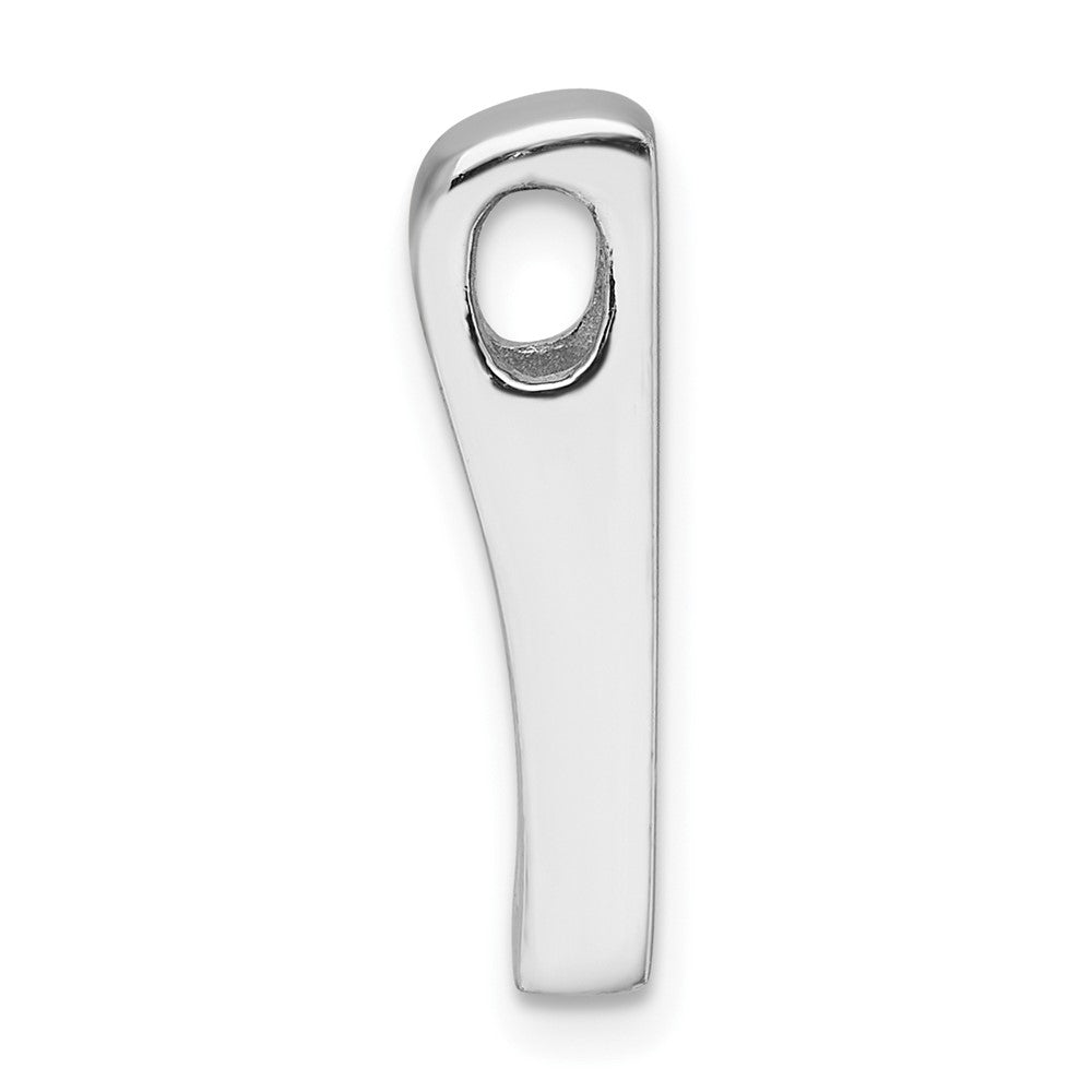 Sterling Silver Rhodium-plated CZ Chain Slide Pendant - Product Photo