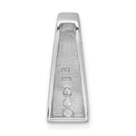 Sterling Silver Rhodium-plated CZ Chain Slide Pendant - Product Photo