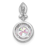 Sterling Silver Rhodium-plated Iridescent CZ Pendant - Product Photo