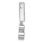 Sterling Silver Rhodium-plated Polished Purple CZ Chain Slide - Product Photo